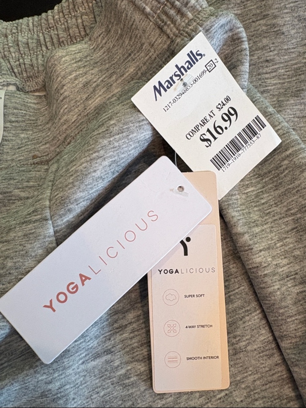 Yogalicious Light Heather Gray Casual Lounge Shorts - Picture 2 of 5